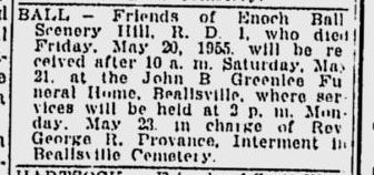Enoch Ball obit